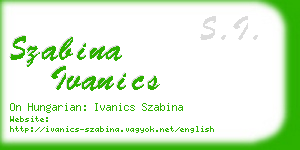 szabina ivanics business card